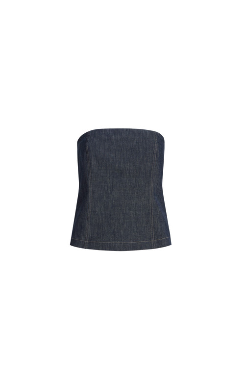 Brunello Cucinelli Bandeau top in Denim at Nordstrom, Size Large Eu | Nordstrom