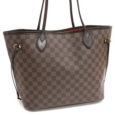 LOUIS VUITTON Damier Ebene Neverfull MM N51105 Tote Bag Brown Canvas b32 T00Y | eBay US