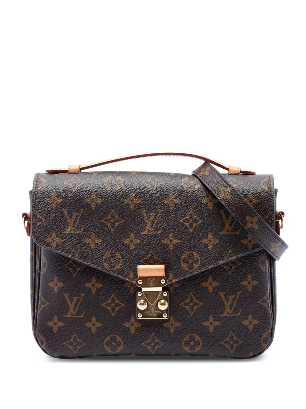 Louis Vuitton Pre-Owned 2015 Monogram Pochette Metis satchel - Brown | Farfetch Global