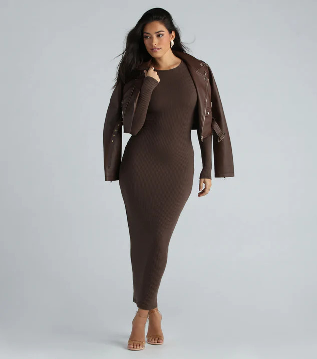 Showstoppin' Staple Long Sleeve Maxi Dress | Windsor Stores