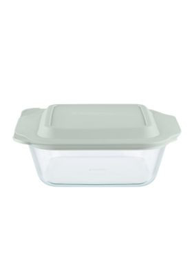 Pyrex Deep 8" Square Glass Baking Dish with Sage Green Lid | Belk