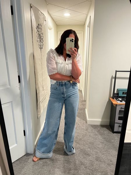 Size 29 in the denim, small in the top