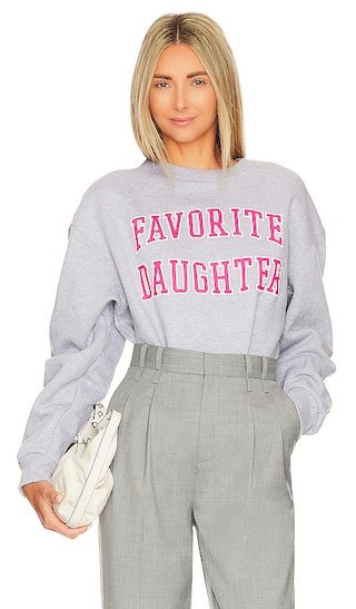 Favorite Daughter Collegiate Sweatshirt in Grey. - size S | Revolve Clothing (Global)