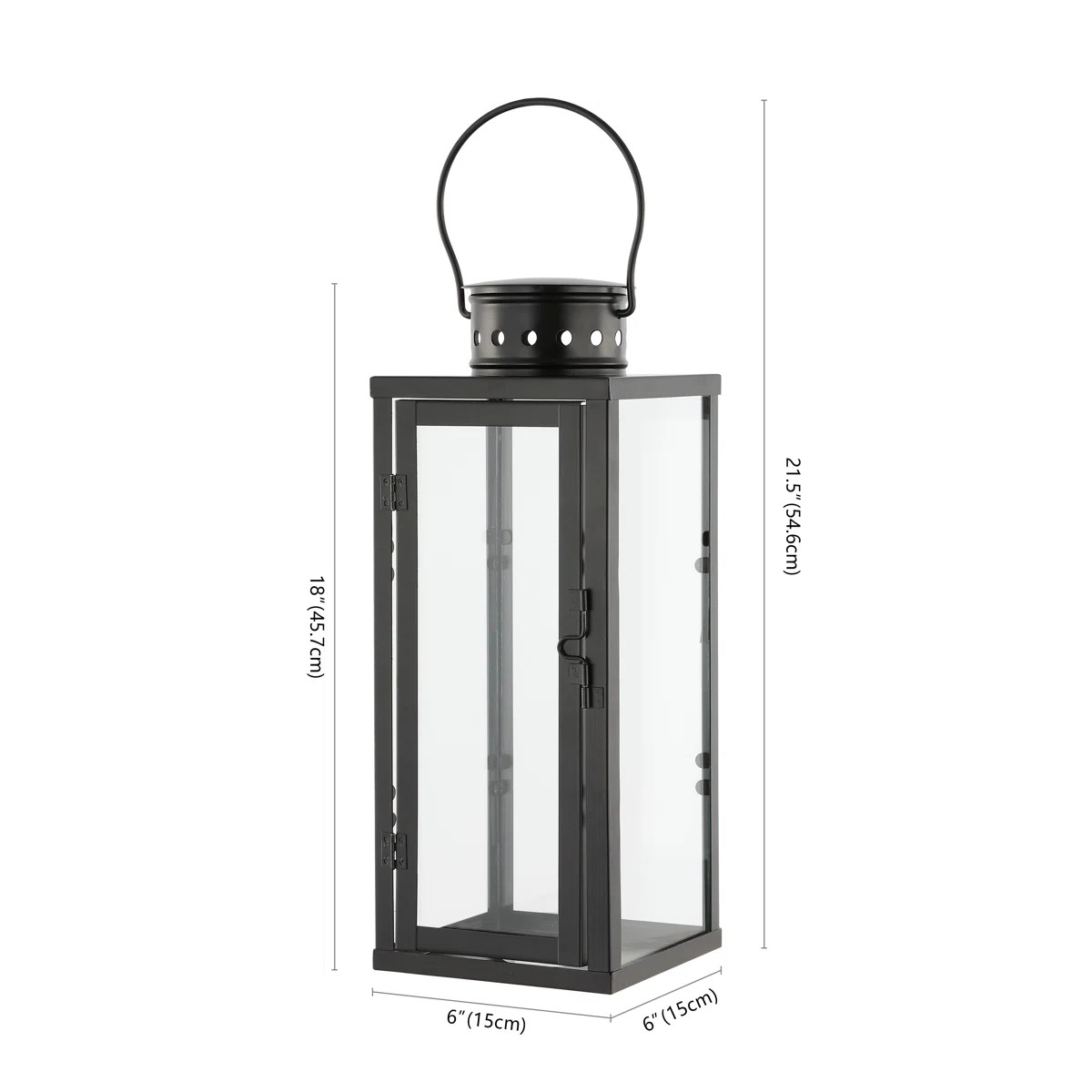 21.75'' H Metal Floor Lantern (Set of 2) | Wayfair North America