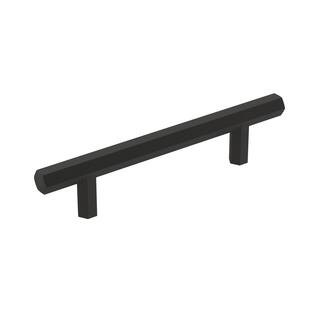 Caliber 3-3/4 in. (96 mm) Matte Black Cabinet Drawer Pull | The Home Depot