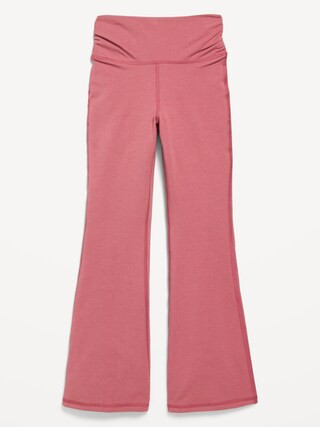 High-Waisted PowerChill Side-Ruched Flare Leggings for Girls | Old Navy (US)
