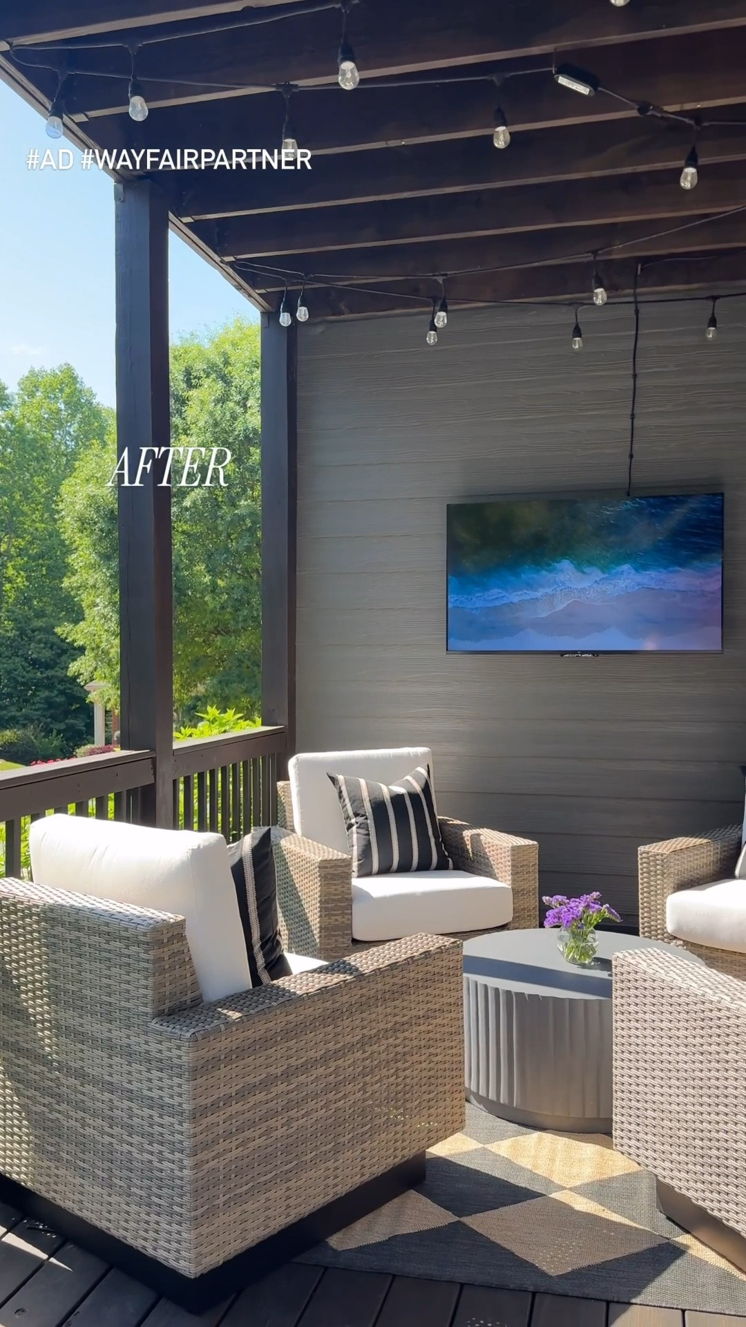 #ad I don’t think I’ll ever shut up about how much I love our new outdoor space, our club chairs, and the conversation style setup. The difference between pre-season clean-up and today is insane! And, we use this space daily. All pieces were collected from Wayfair (my go-to for furniture, especially with the fast and free shipping over $35) and along with the chairs, the value on the rug can’t be beat. #wayfairpartner @Wayfair #wayfair

#LTKHome #LTKSeasonal