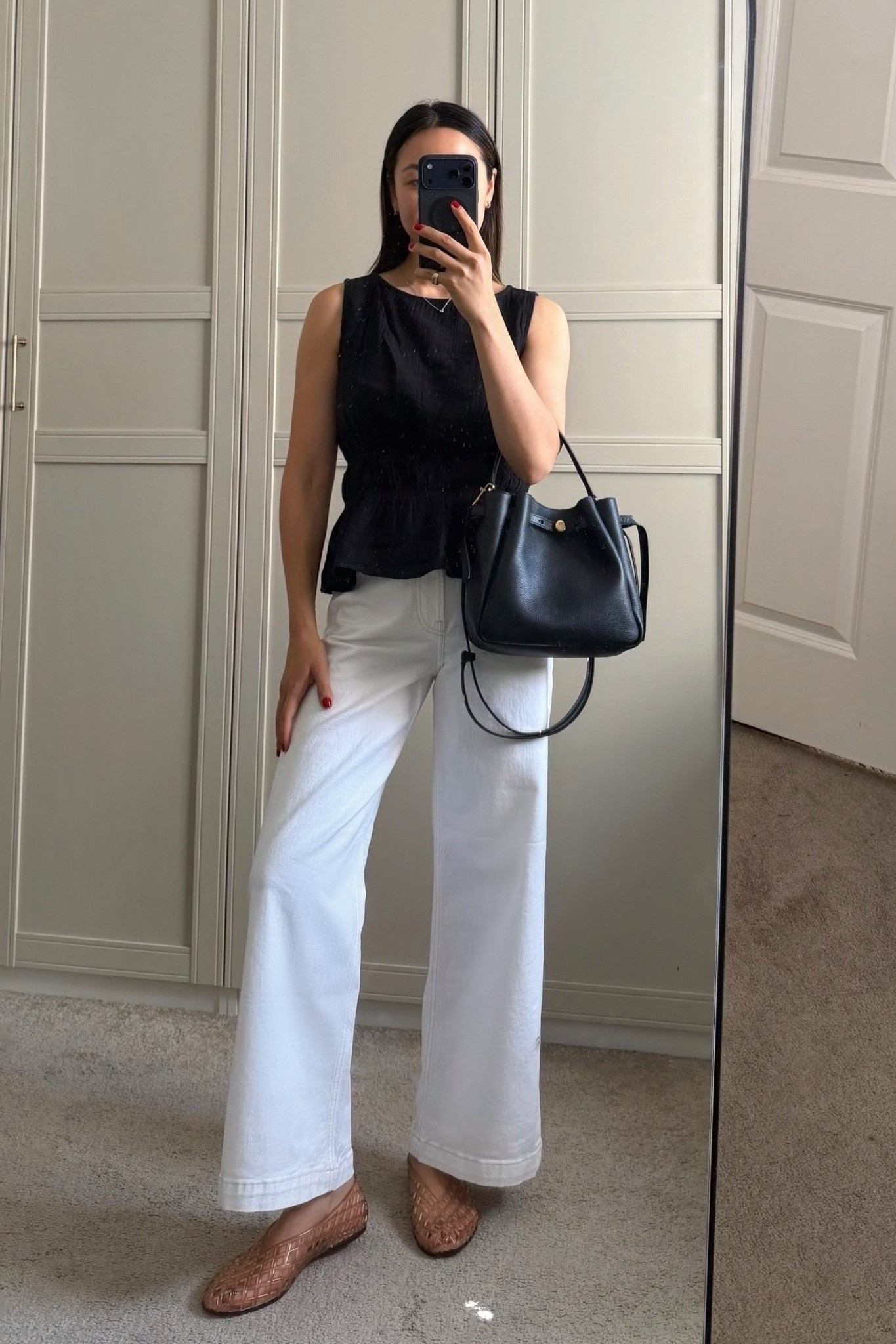  polished warm weather outfit that’s also super comfy

GAP peplum top - wearing small, I found the black color to run bigger than the gingham 

GAP wide leg crop jeans - 25 reg, an absolute favorite pair of jeans for spring! So comfy!


#LTKootd #LTKmomlife