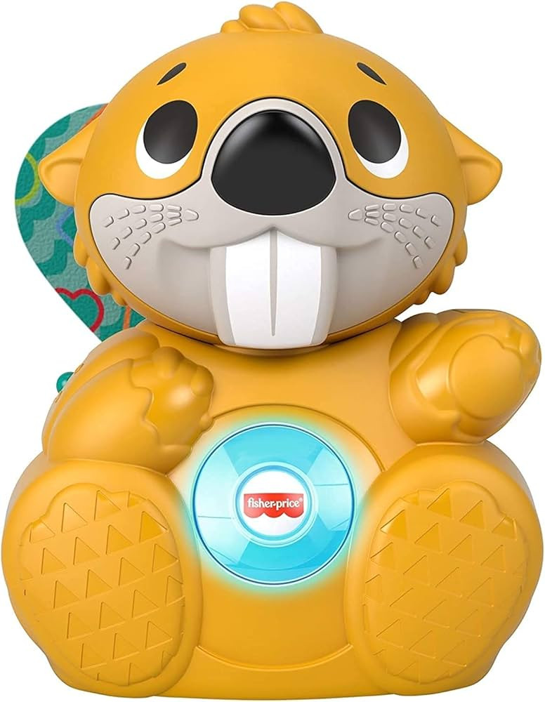 Fisher-Price Baby Learning Toy Linkimals Boppin’ Beaver with Music & Lights for Infants Ages 9+... | Amazon (US)