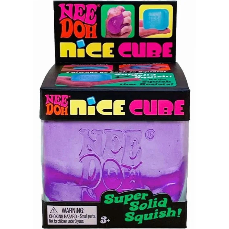 Schylling NeeDoh Nice Cube Squish Toy, ages 3+ (purple), 1ct | Walmart (US)