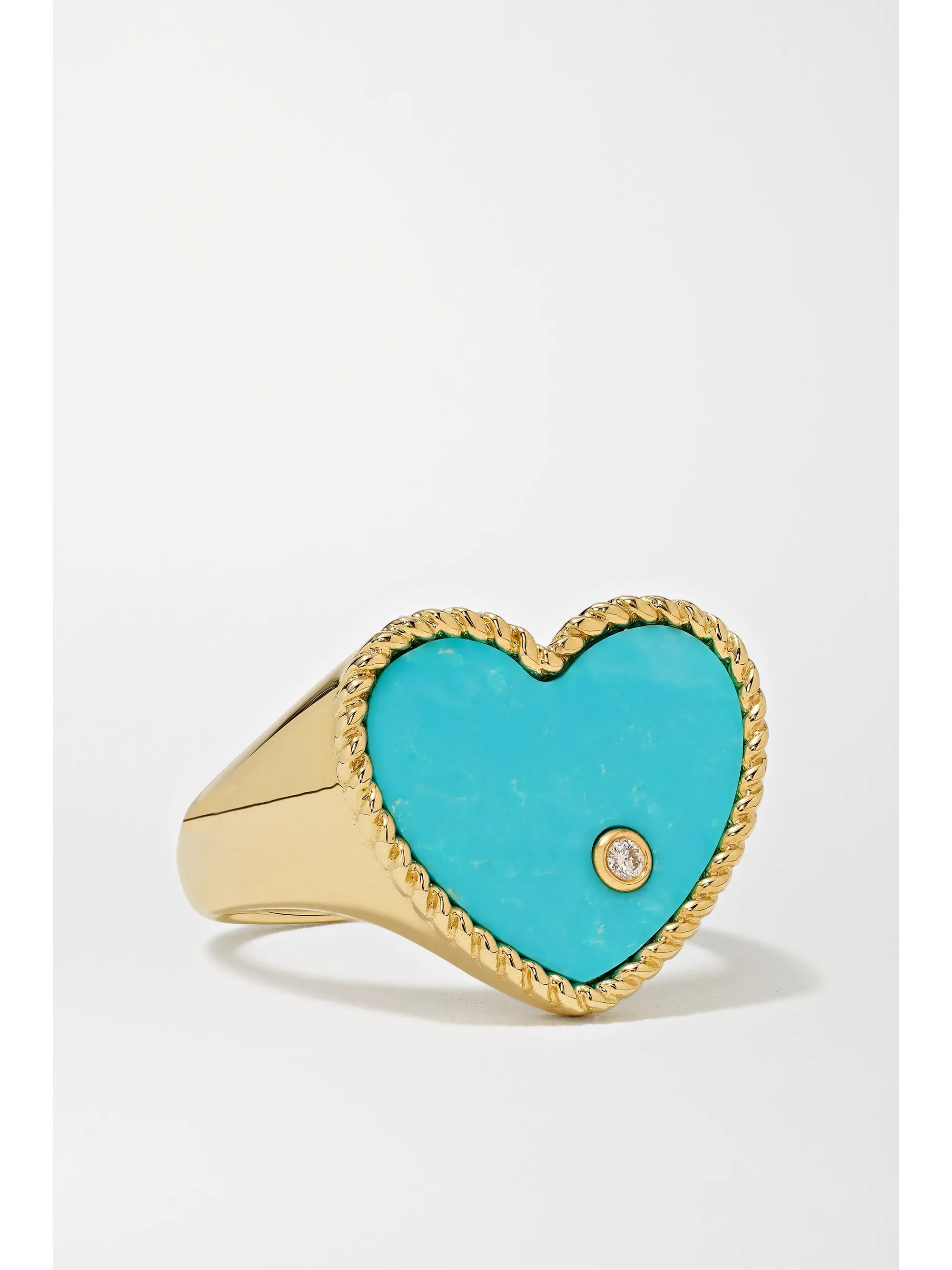 Doré Bague en or 9 carats (375/1000), turquoise et diamant | Yvonne Léon | NET-A-PORTER | NET-A-PORTER (UK & EU)