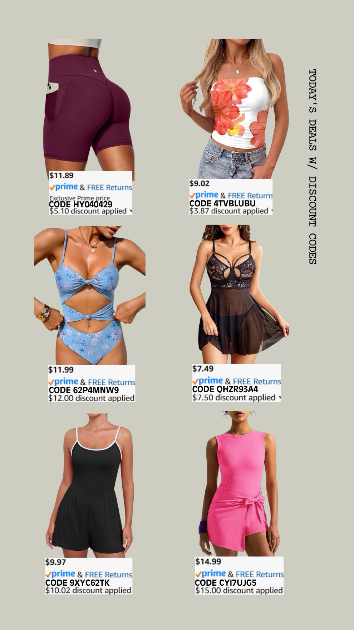 PROMO CODE DEALS ON AMAZON!

Promo codes are entered are on the check out screen where you select payment method. 

Codes & coupons only work for a limited time! If you get an error, it may have maxed the color/size you selected.. so try another one. Sometimes it helps to check out one item at a time! 

SCREENSHOT TO EASILY COPY/PASTE PROMO CODE AT CHECKOUT! 


#LTKSaleAlert #LTKMidsize #LTKootd