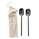 Creative Co-Op Hand-Forged Metal, Pewter Finish, Set of 2 Salad Servers, 11.75", Black | Amazon (US)