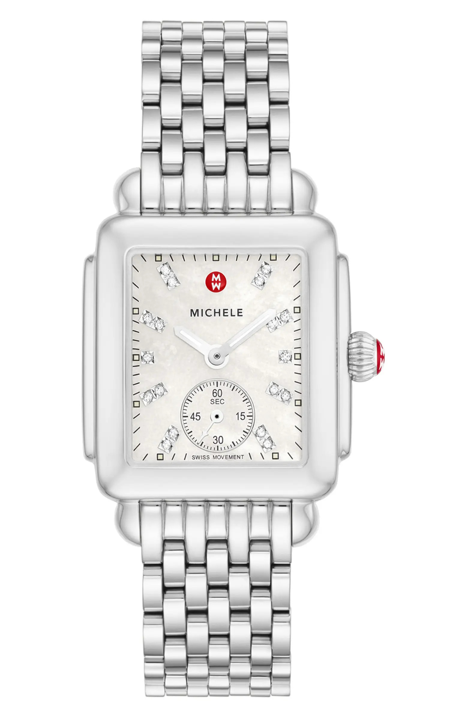 MICHELE Deco Mid Diamond Dial Bracelet Watch, 29mm | Nordstrom | Nordstrom