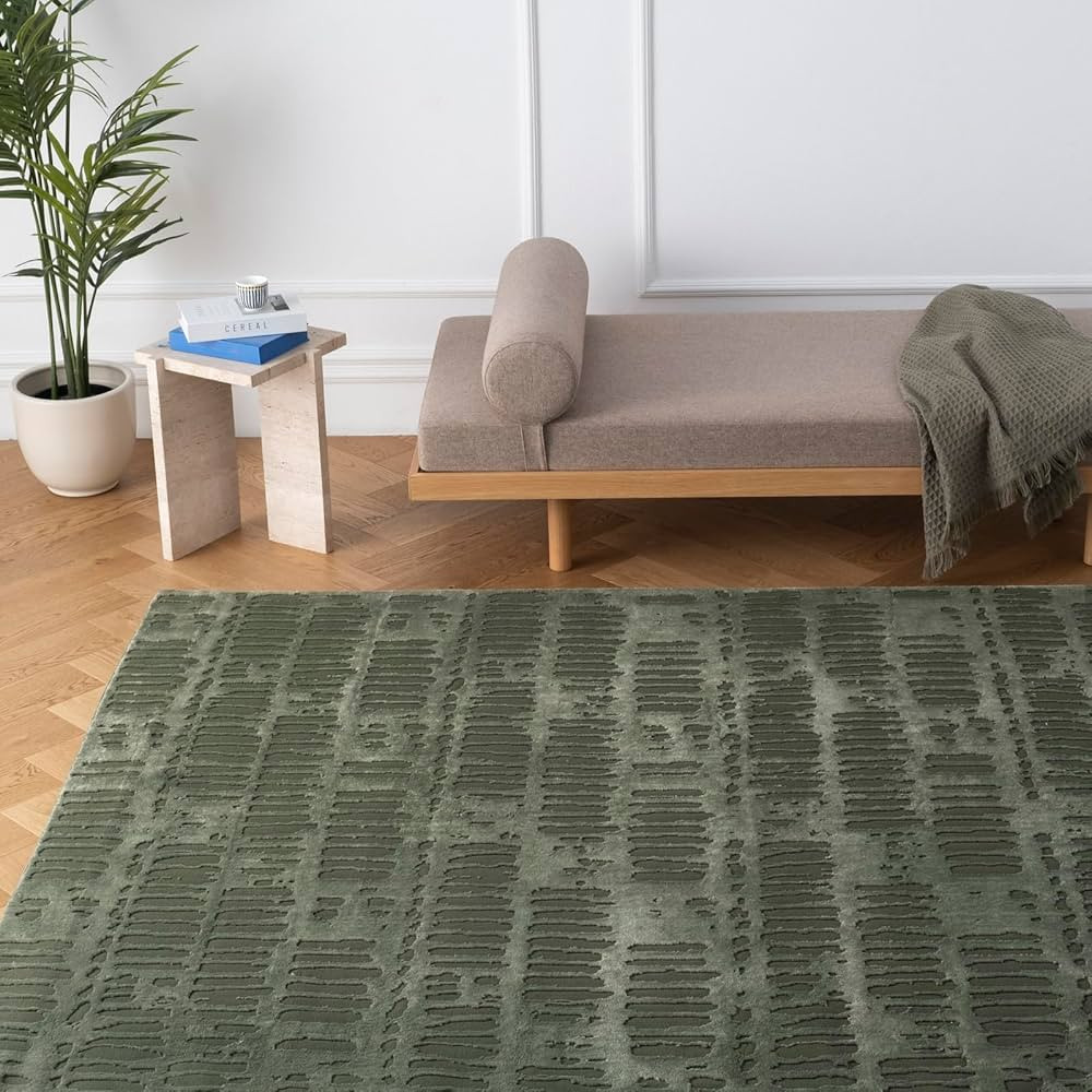 Shell 6'7"x9' Washable Area Rug for Living Room Bedroom - 100% Recycled Oeko-TEX Certified, Mediu... | Amazon (US)