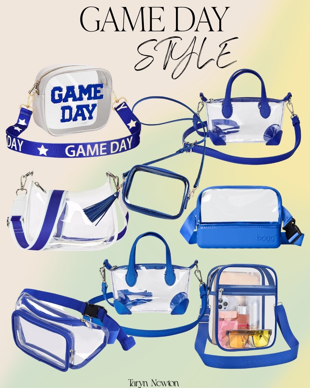 Game Day style! Cute cobalt blue clear bags you can take into any sports stadium 💙🏈

#LTKItBag #LTKStyleTip #LTKActive