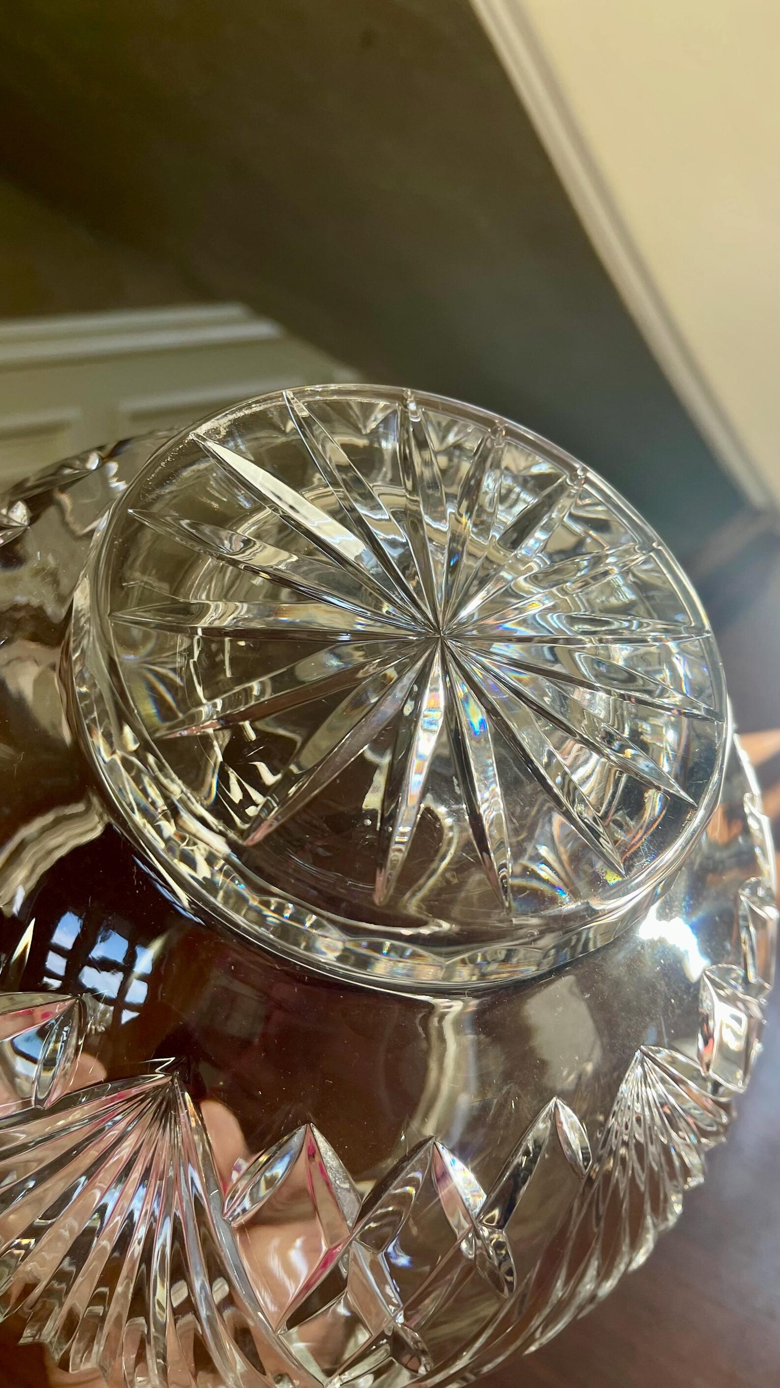Hand Cut Lead Crystal Rose Bowl, Poland | Etsy (Global)