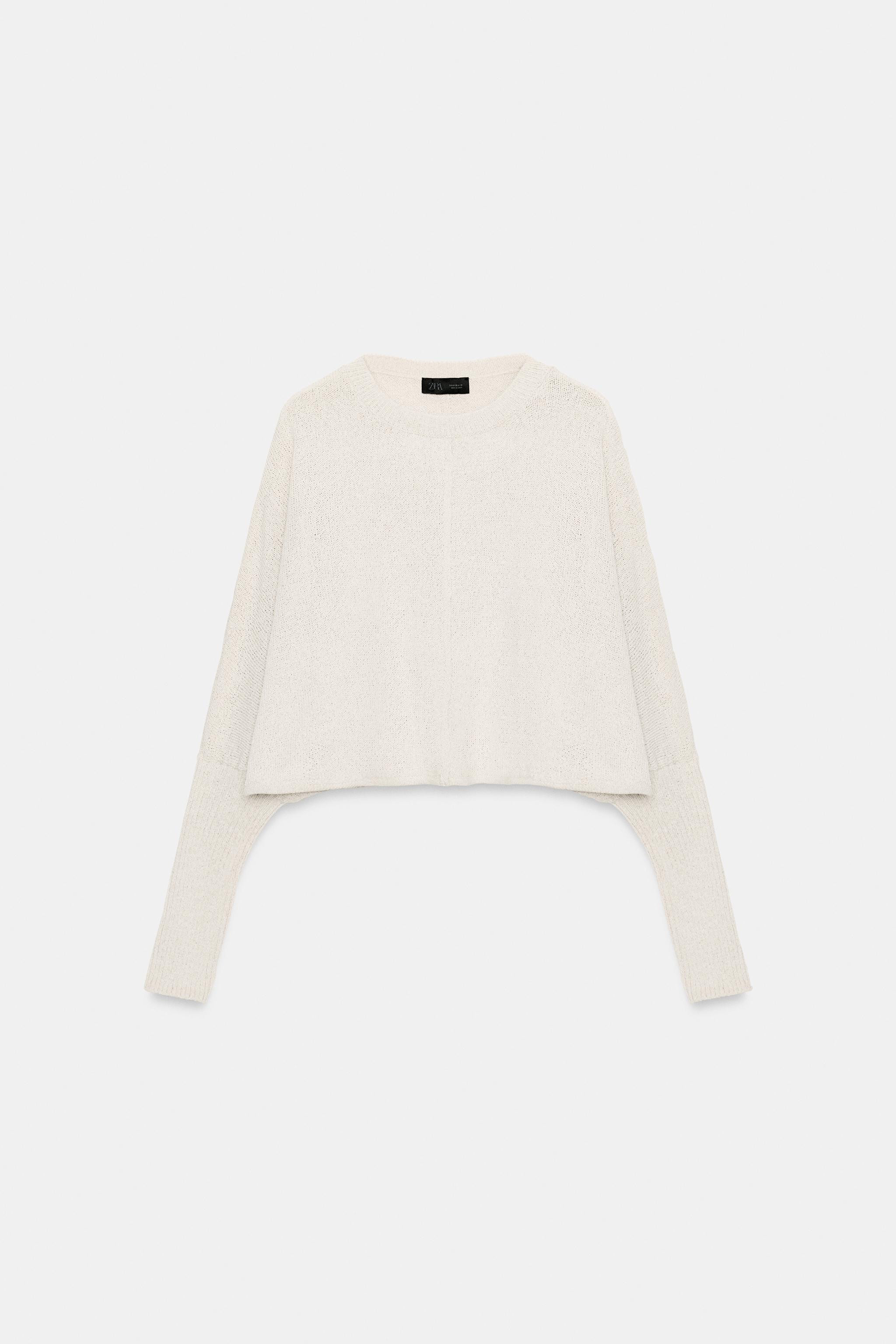 CROPPED BATWING SLEEVE KNIT JUMPER | Zara US