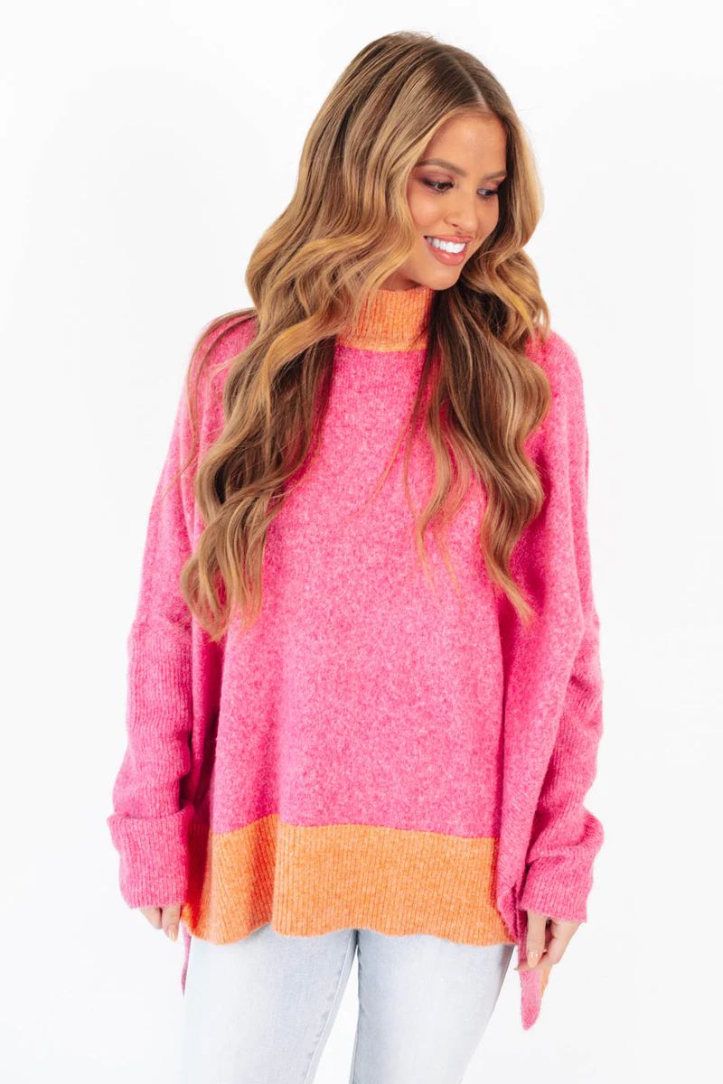 The Ryder Sweater - Pink And Orange | The Impeccable Pig