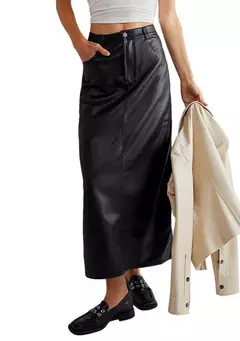 Free People City Slicker Vegan Maxi Skirt | Belk