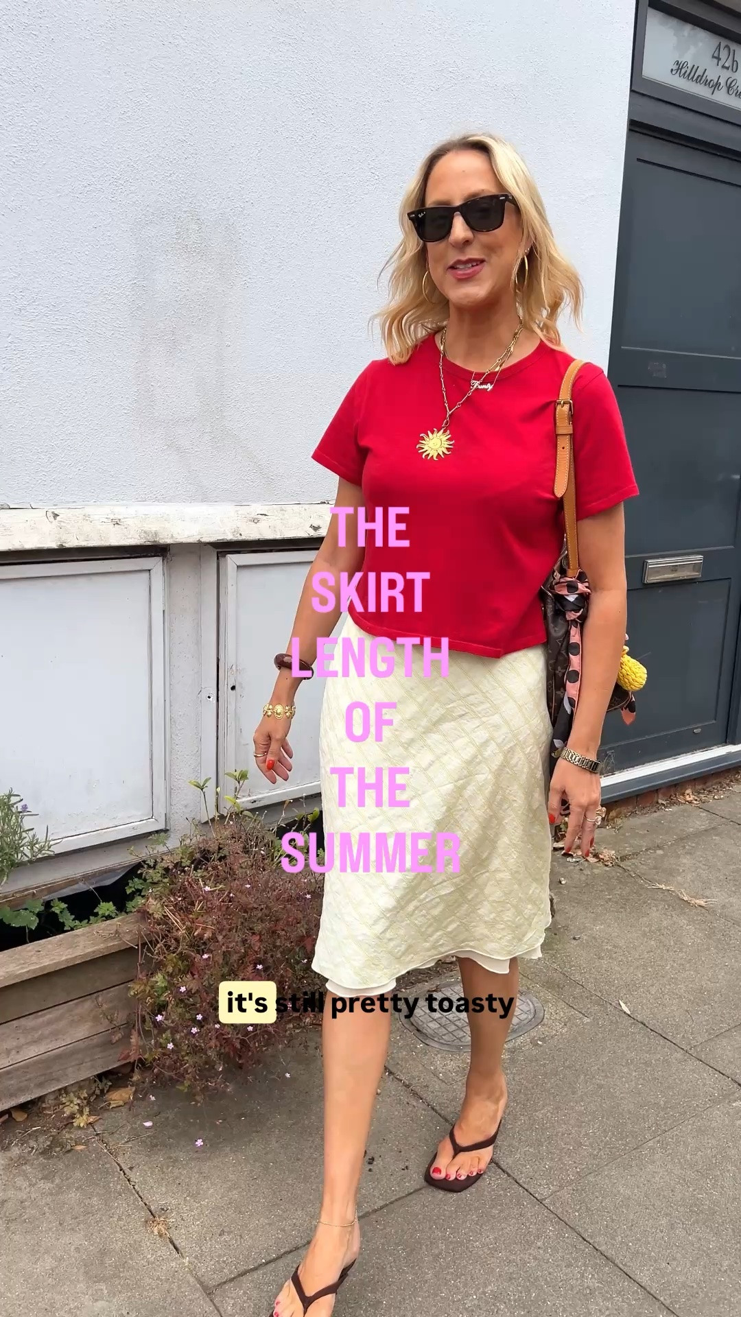 Midi knee length 90s skirt outfit of the day

#LTKsummer #LTKuk
