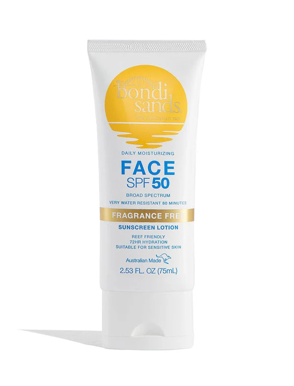 SPF 50 Fragrance Free Face Sunscreen Lotion | Bondi Sands (US)