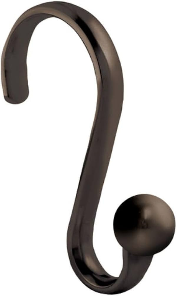 iDesign Metal Shower Curtain Hooks, The Axis Collection – Set of 12, Bronze | Amazon (US)