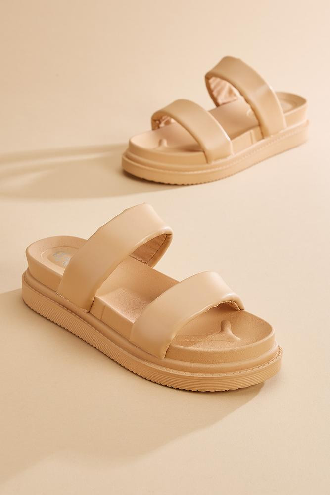 faux leather platform sandals | Versona