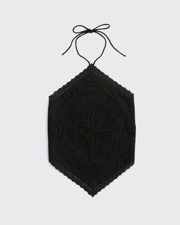 Women's Linen-Blend Bandana Top | Women's Tops | Abercrombie.com | Abercrombie & Fitch (US)