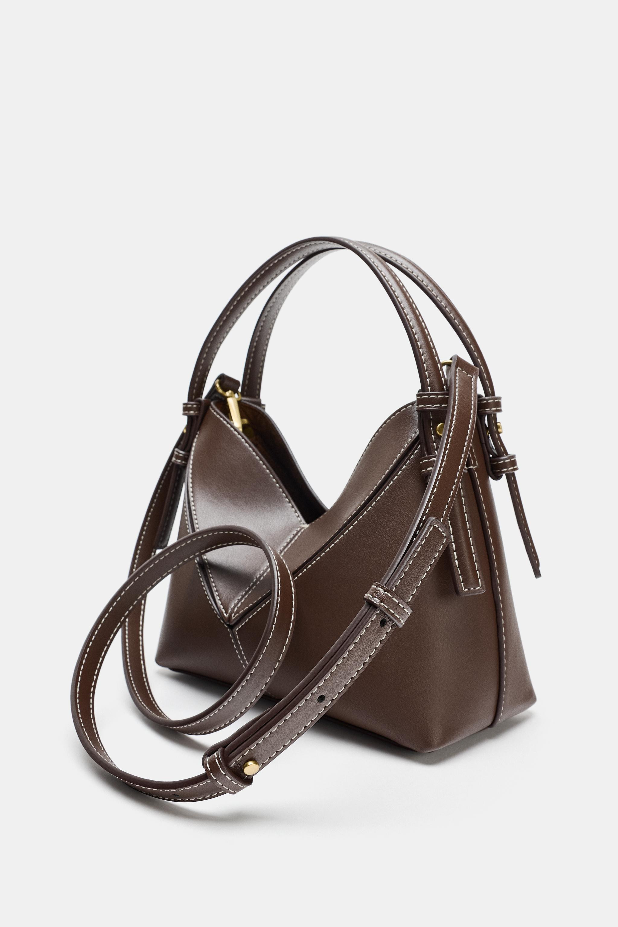 MINI BUCKET BAG WITH TOPSTITCHING | Zara UK