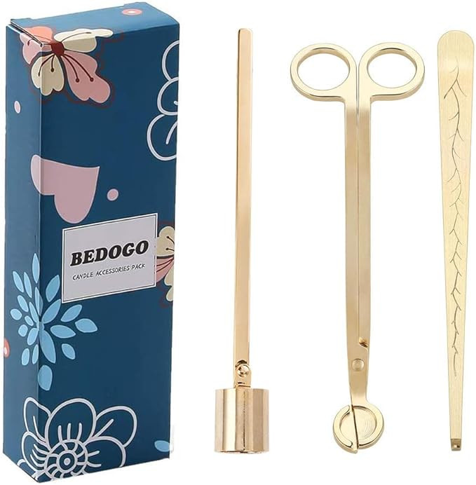BEDOGO 3 in 1 Candle Tools - with Wick Trimmer - Wick Dipper - Candle Snuffer Candle Snuffer - El... | Amazon (US)