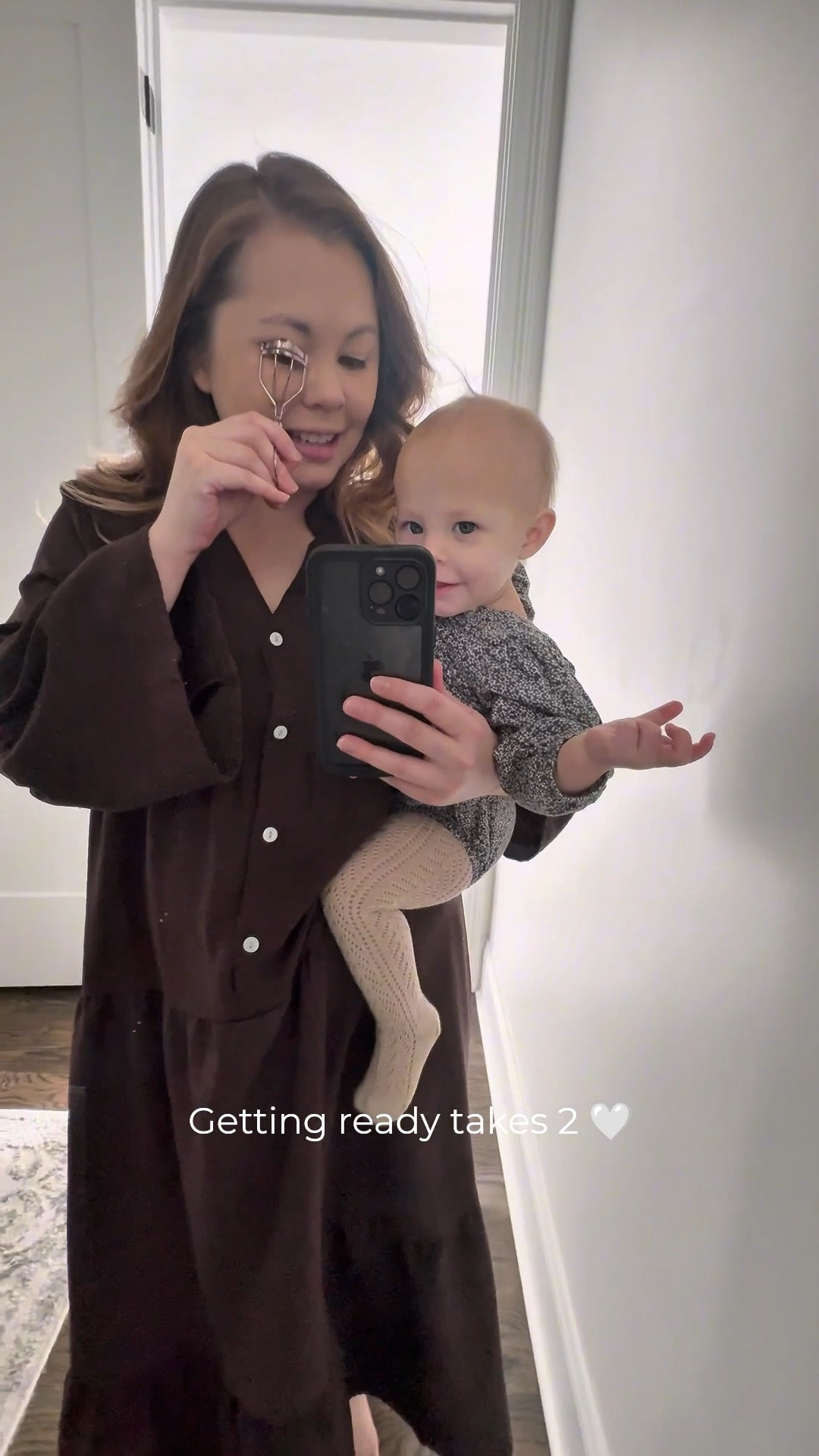 Getting ready with an 11 month old baby girl takes longer but is much more fun! Sharing our outfits today while getting ready for a day at home. 

#LTKdayinmylife #LTKBaby #LTKgrwm