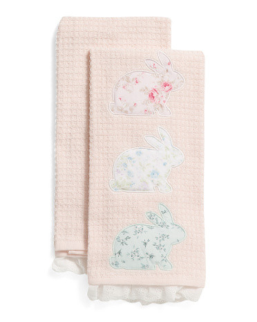 Set Of 2 Bunnies Kitchen Towels | TJ Maxx