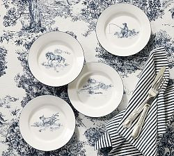 Brandon Maxwell Groveland Toile Appetizer Plates - Mixed Set of 4 | Pottery Barn (US)