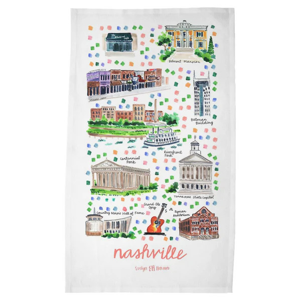 Nashville, TN Tea Towel | Evelyn Henson