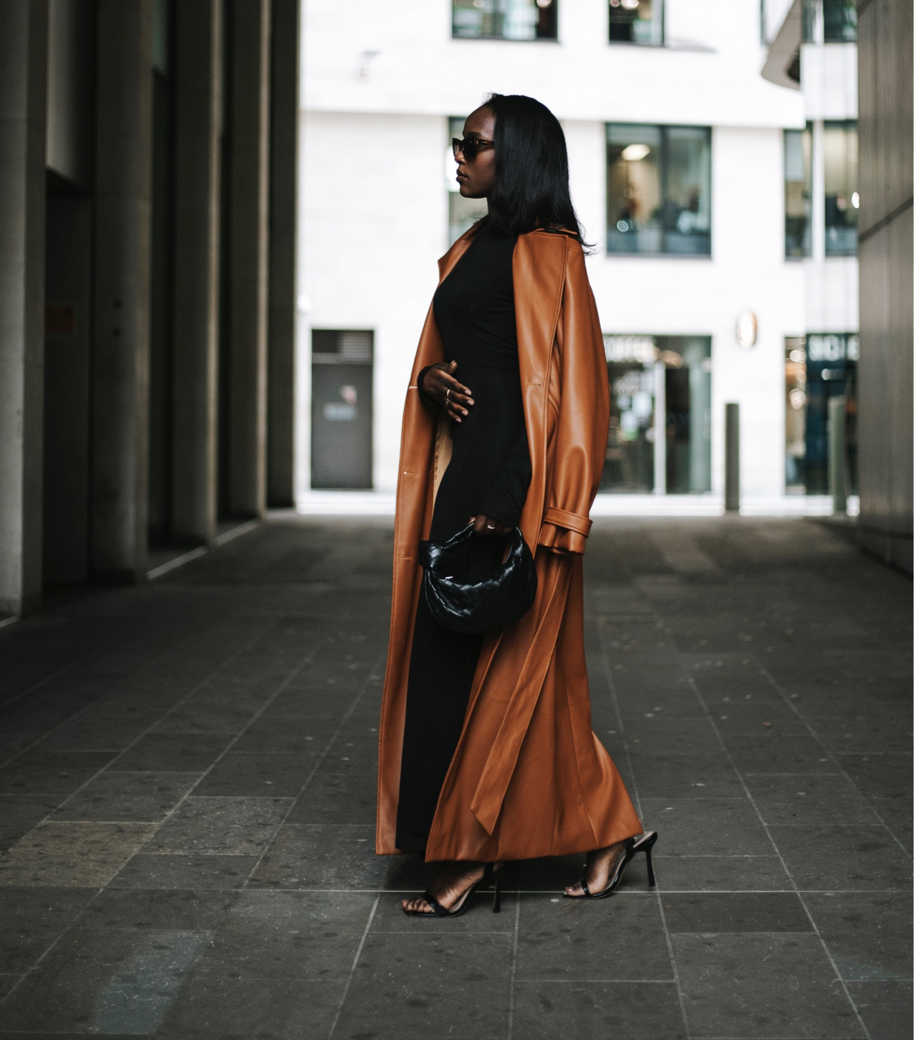 Long maxi black dress with contrast Floor leather trench coat. This look is sophisticated & chic perfect for an evening dinner date 

#LTKstyletip #LTKeurope #LTKfit