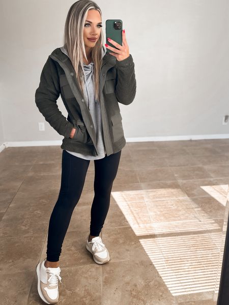 Jacket XS on sale $23 // leggings size S // hooded tunic M for a oversized fit // sneakers TTS 

#LTKunder50 #LTKfit #LTKstyletip