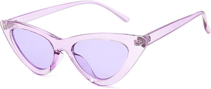 Retro Vintage Narrow Cat Eye Sunglasses for Women Clout Goggles Plastic Frame | Amazon (US)