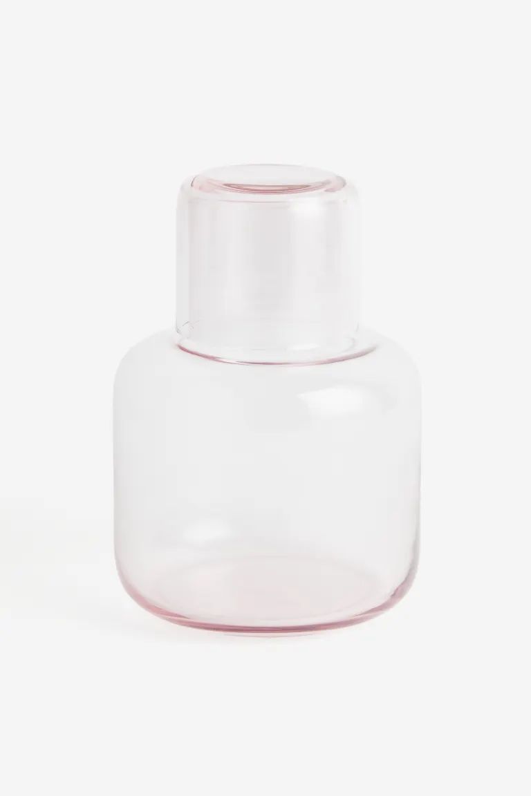 Bedside Water Carafe with Tumbler - Light pink - Home All | H&M US | H&M (US + CA)