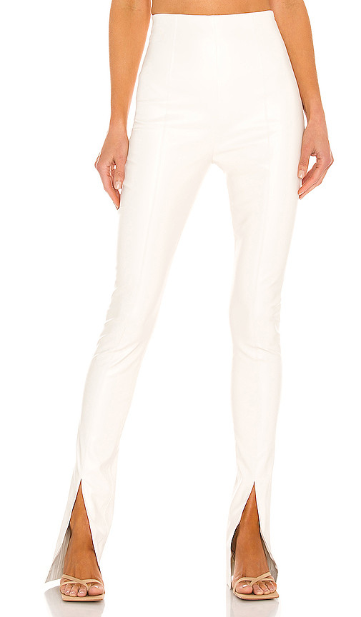 X REVOLVE Leather Malta Pant in Cream | Revolve Clothing (Global)