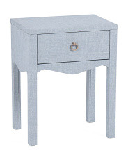 19x24.25 Linen Wrapped Swoop Side Table | TJ Maxx