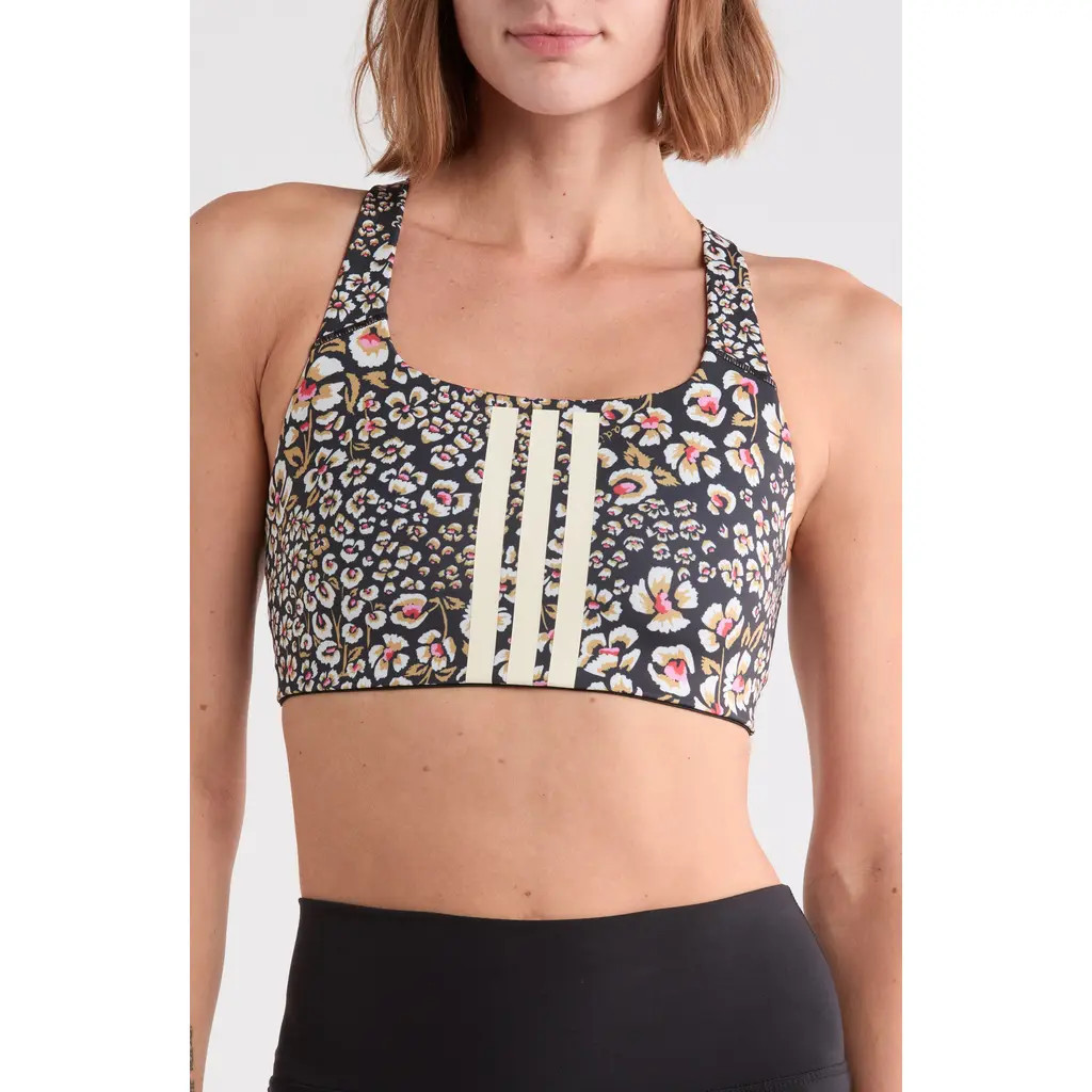 ADIDAS X FARM RIO FARM Rio Sports Bra in Cream White/multi/cream White at Nordstrom Rack, Size Small | Nordstrom Rack