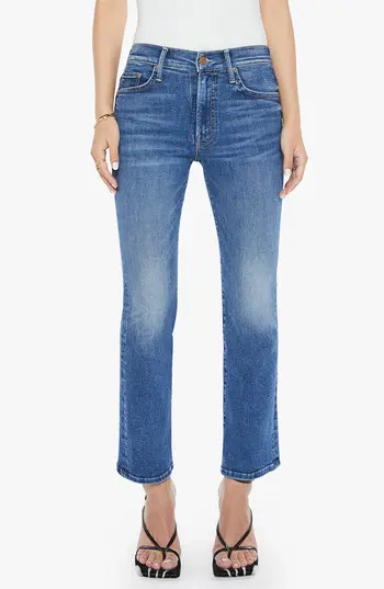 MOTHER Lil Insider Flood High Waist Bootcut Jeans in Over The Top at Nordstrom Rack, Size 24P | Nordstrom Rack