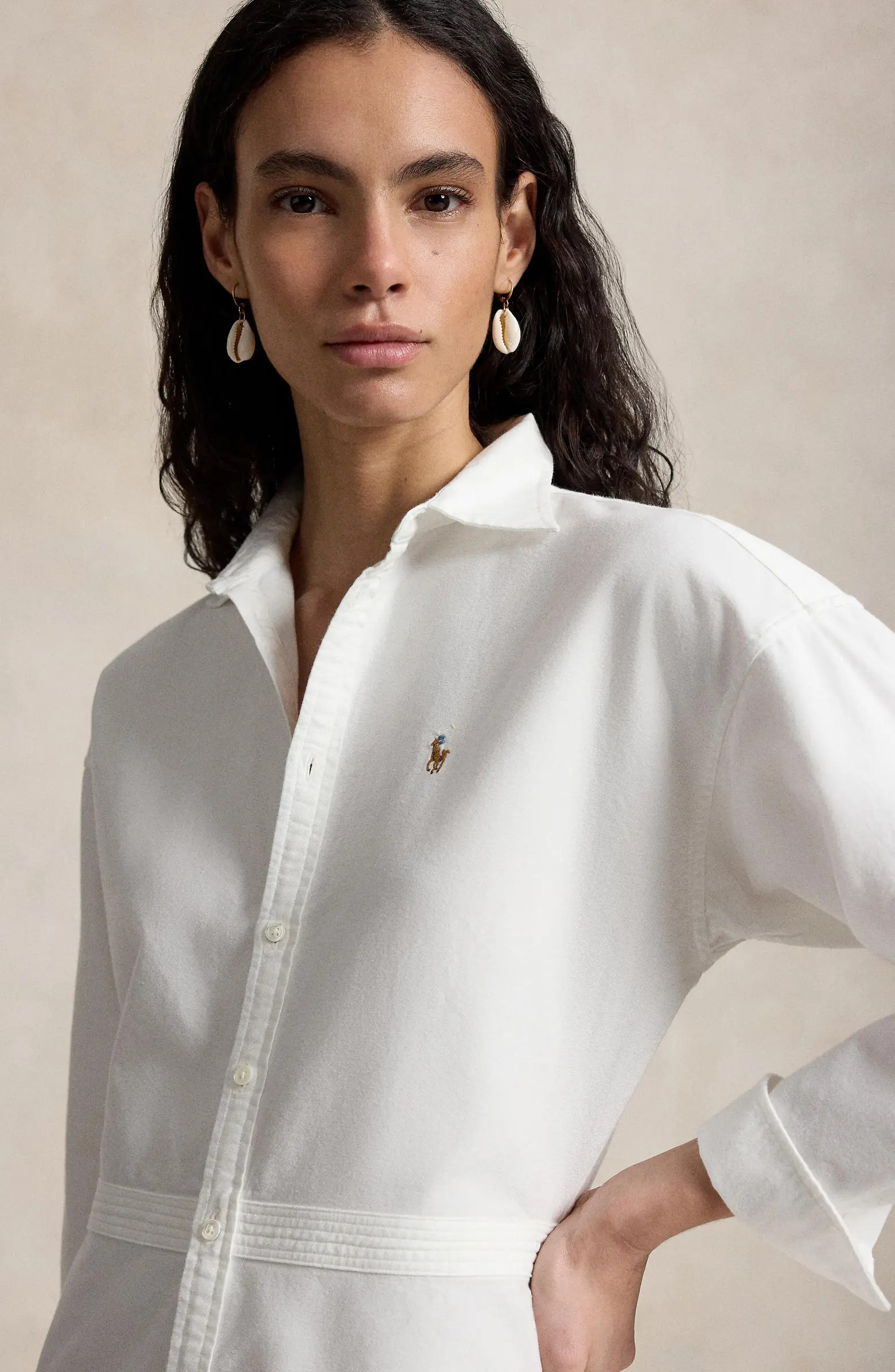 Long Sleeve Panel Mini Shirtdress | Nordstrom