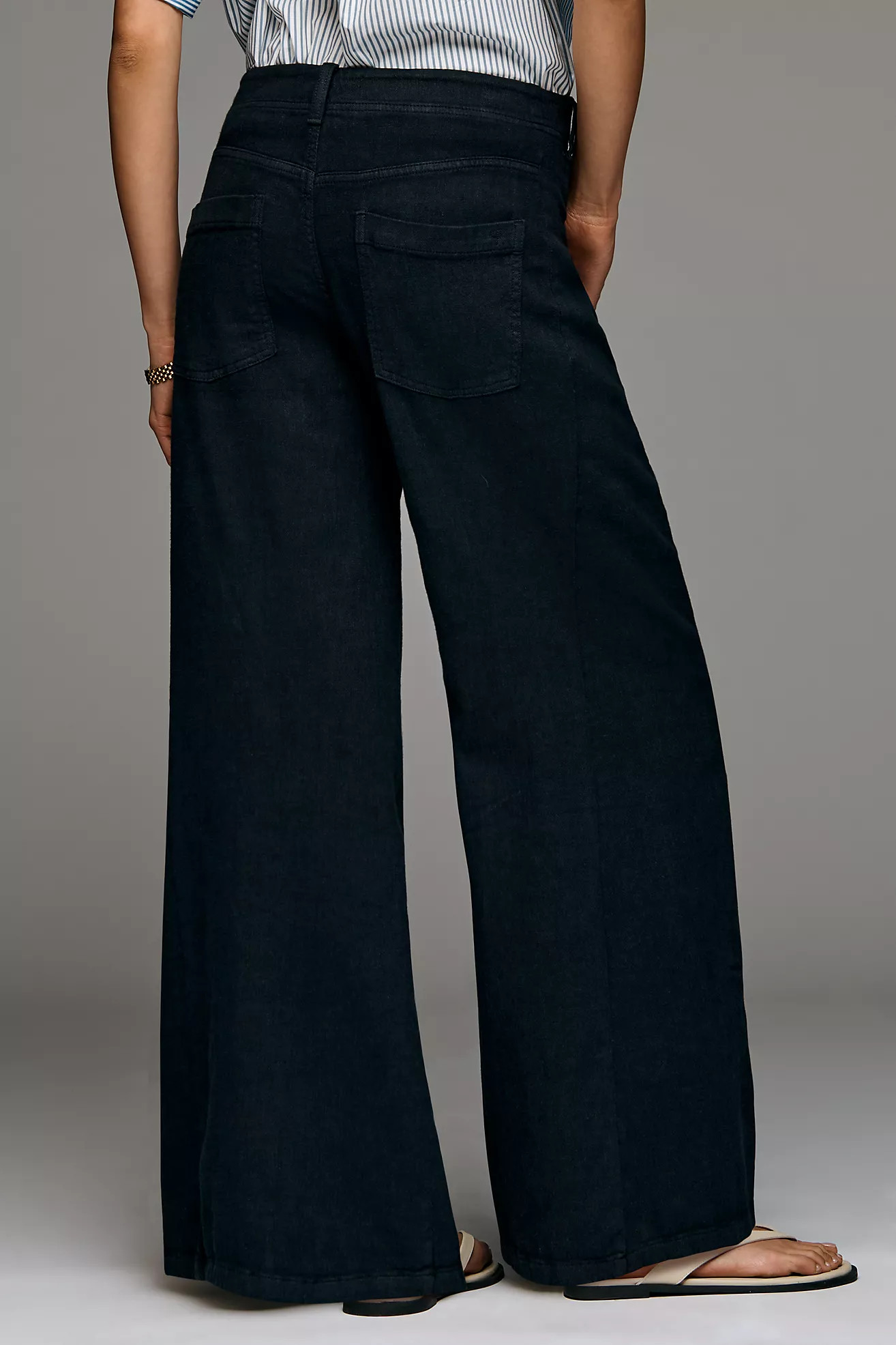 The Adi Mid-Rise Clean-Hem Flare Pants by Pilcro | Anthropologie (US)