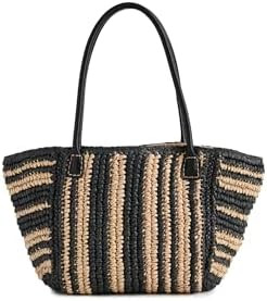 Madewell Women's Mini Black And White Straw Tote | Amazon (US)