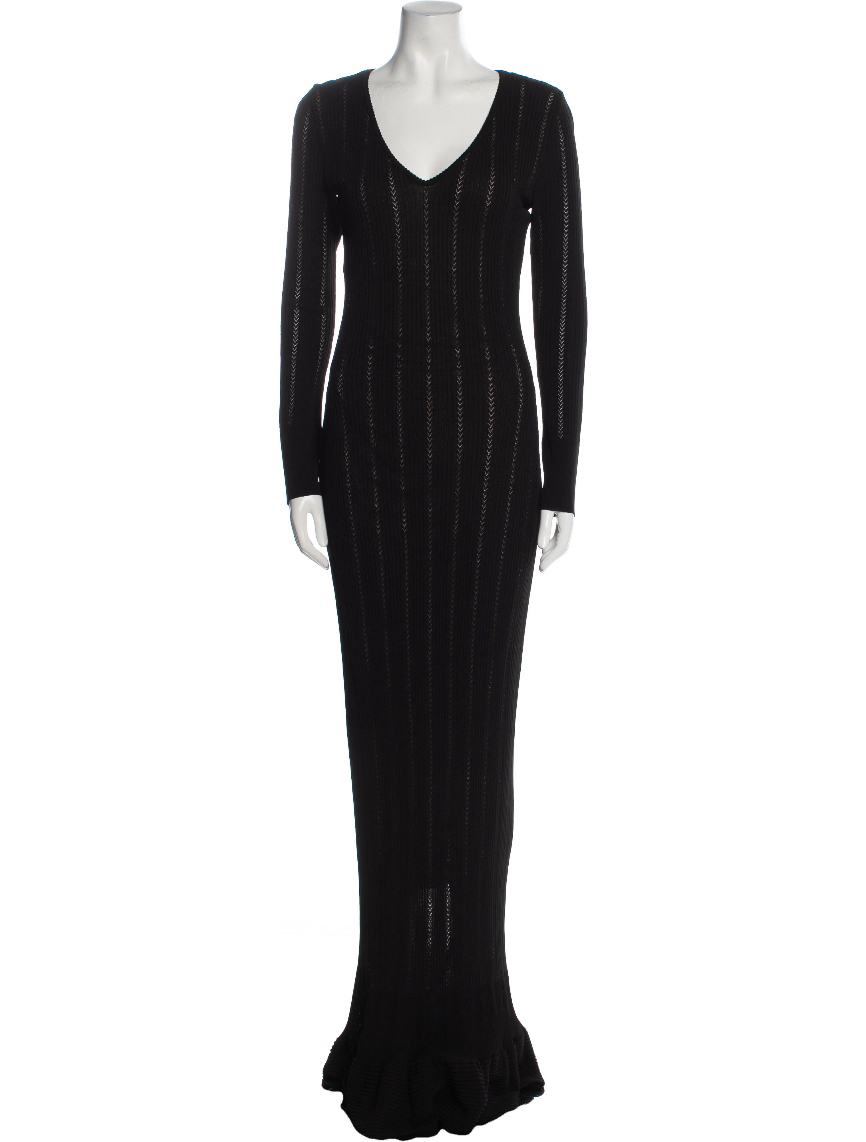 V-Neck Long Dress | The RealReal