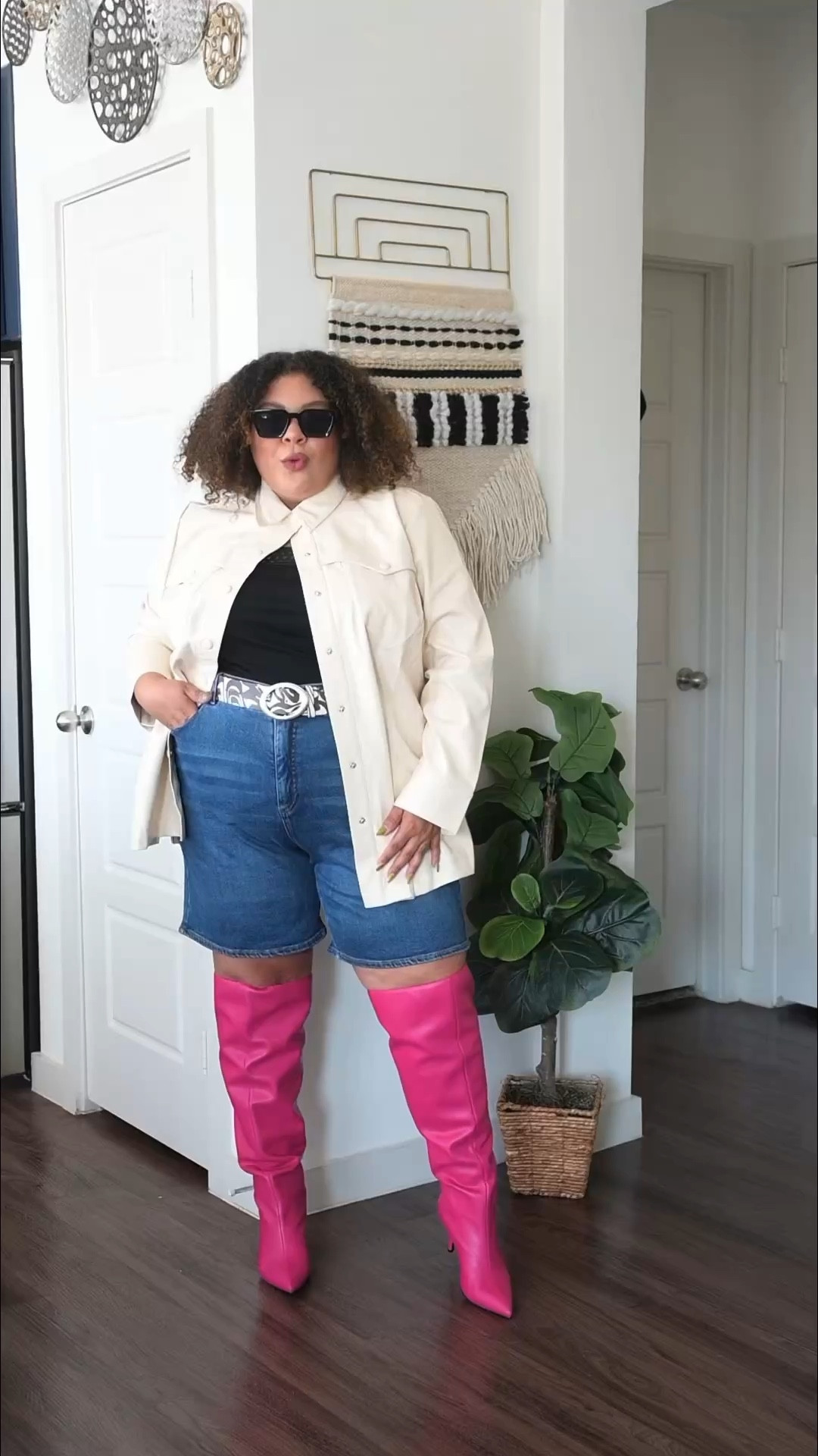 Just a little fly fat girl fashion reminder 🤌🏽🤌🏽 ladies if you are plus… you can still be dressed amazingly! I’m wearing these pieces in a size 1x and 16/18 bottom, size 9 on the boot! This is such a cute transition fit for spring 💐 

#LTKPlusSize #LTKootd #LTKgrwm