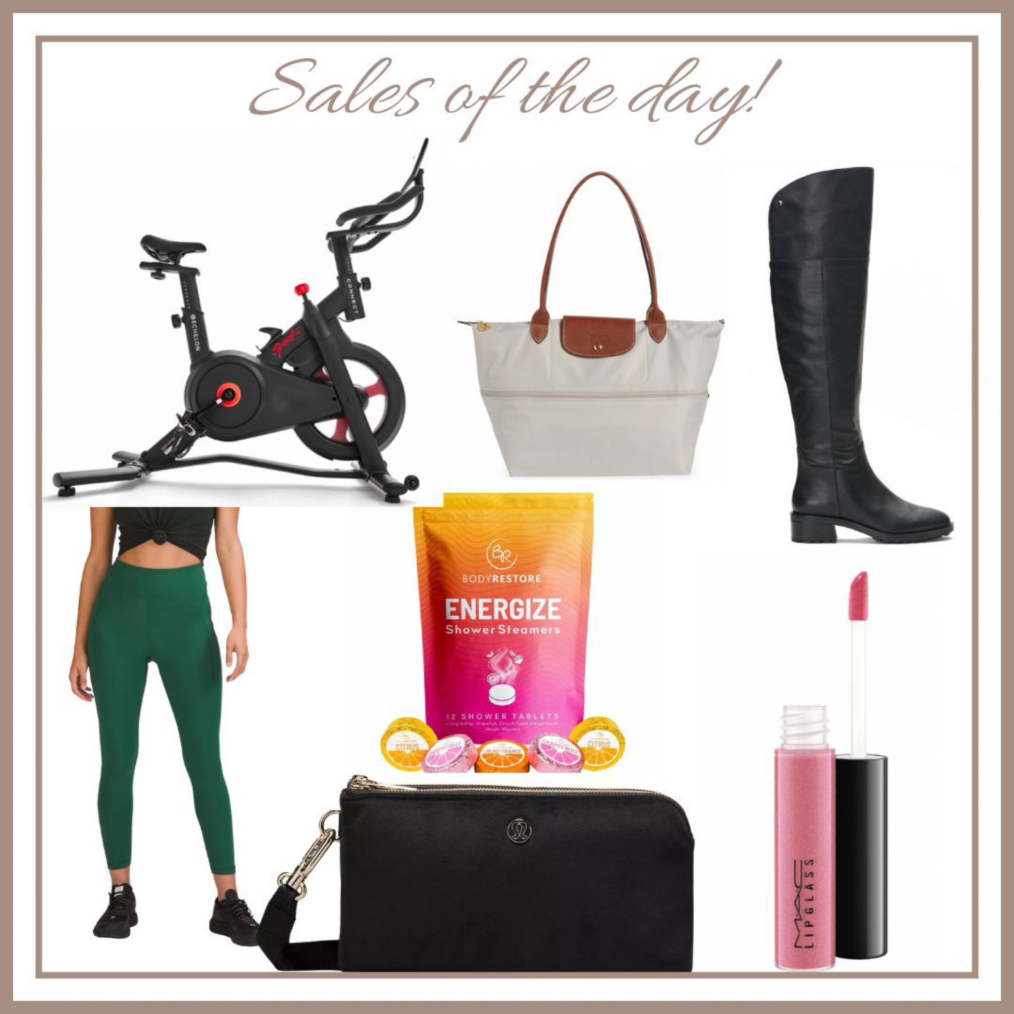 Sales of the day!🤩 Peloton dupe under $300, Lululemon leggings $49-89, Vince Camuto boots up to 60% off, Longchamp tote and more! 👏✨

#LTKsalealert #LTKunder100 #LTKunder50
