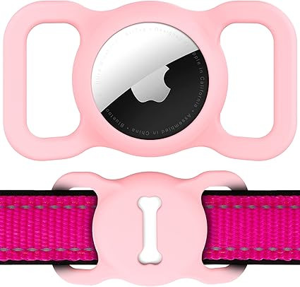 Airtag Dog Collar Holder, DLENP Air Tag Protective Cat Airtag Dog Collar,Silicone AirTags GPS Tra... | Amazon (US)